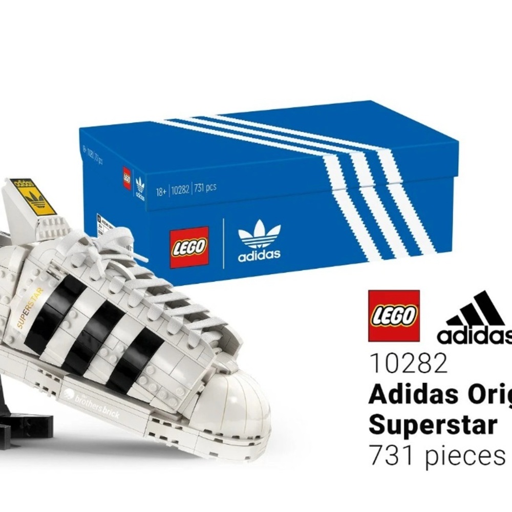 adidas LEGO Superstar Building Set - Black and White